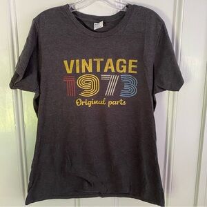 Port & Company T-Shirt Women’s XL   “Vintage 1973 Original Parts” Short Sleeve